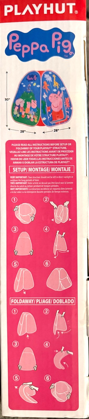 Peppa Pig Playhut Classic Hideaway Pop-Up Play Tent PLAYHUT