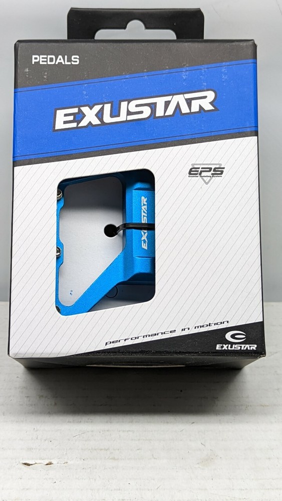 Exustar E-PB557-RD blue alloy MTB platform pedals EPS