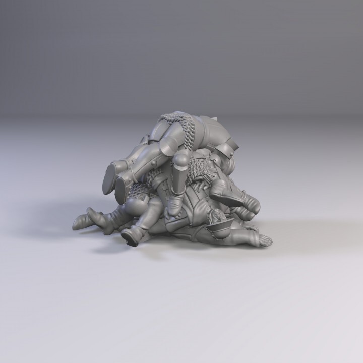 28mm Pile of Dead Bodies Dungeons Dragons DnD D&D Villagers Castle Casualty