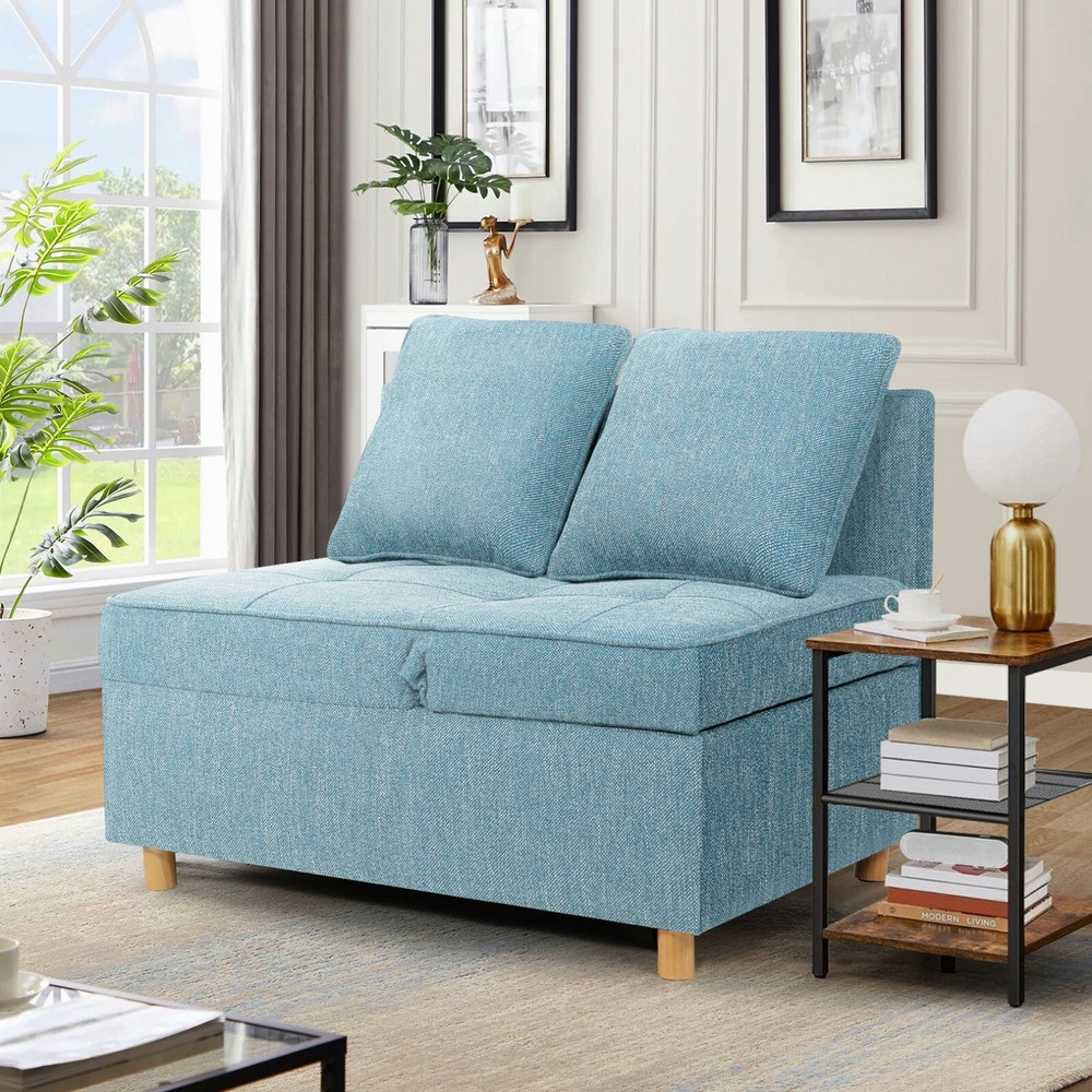 Sofa Bed Folding Ottoman Sofa Bed Chair 4-in-1 Sleeper Sofa Adjustable Backrest
