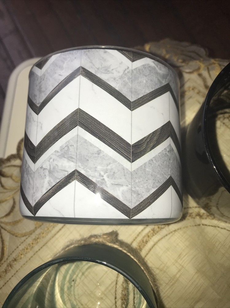 4 assorted empty candle jars 3-5.5” Wide