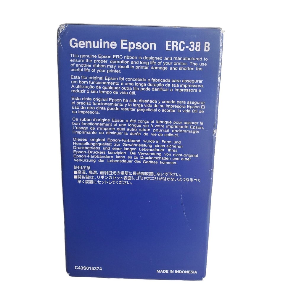 Epson ERC-38 B Black Ribbon Cartridge