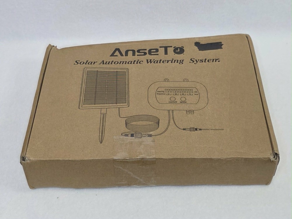 NEW - Anset solar automatic drip watering system  15 m hose