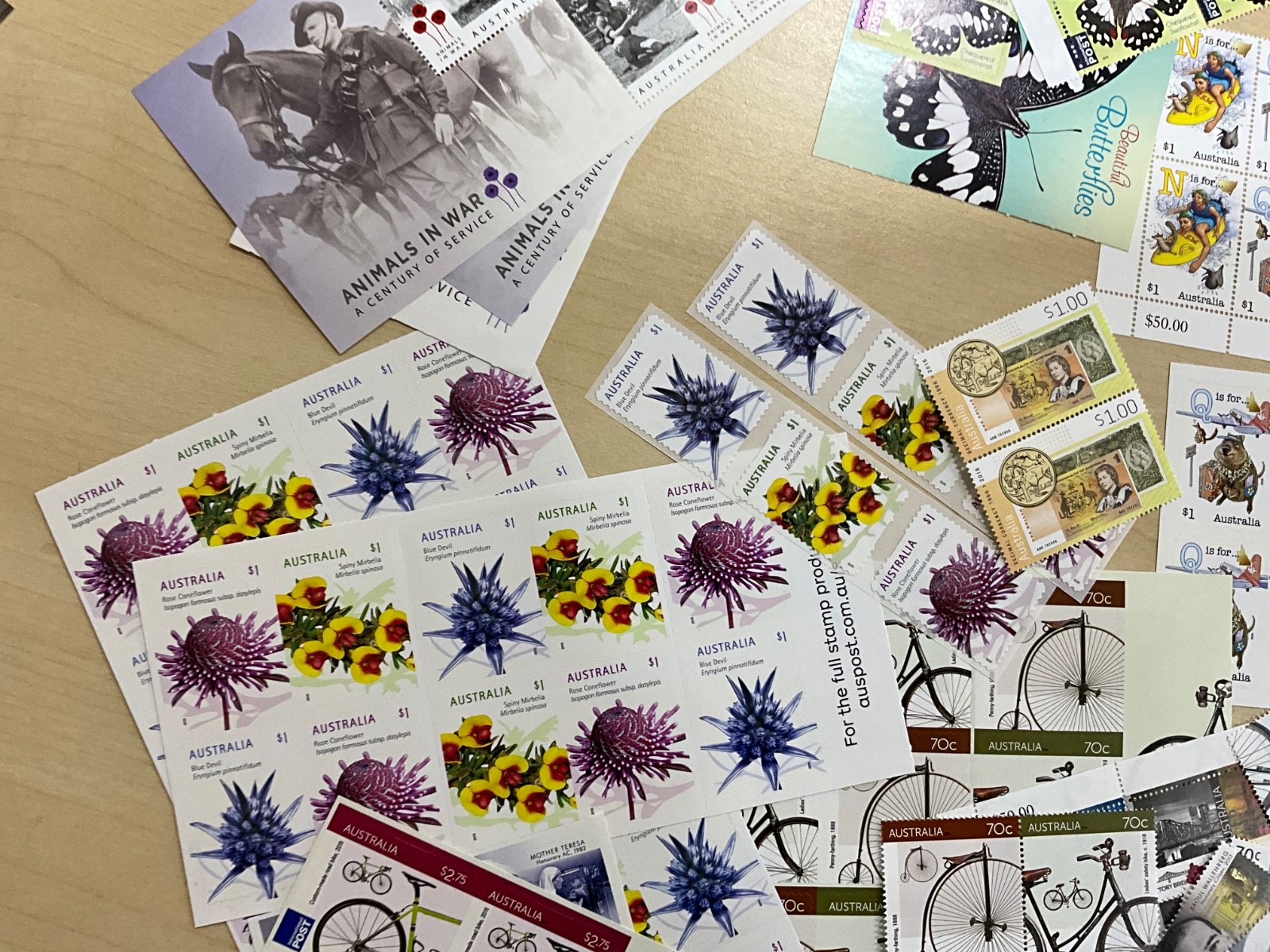 Australia stamps MNH modern Full Gum Face Value $1000+ xx132