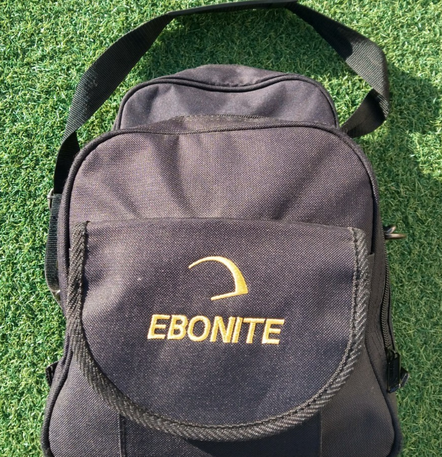 EBONITE COMPACT BOWLING BALL BAG CANVAS BLACK - GOOD CONDITION
