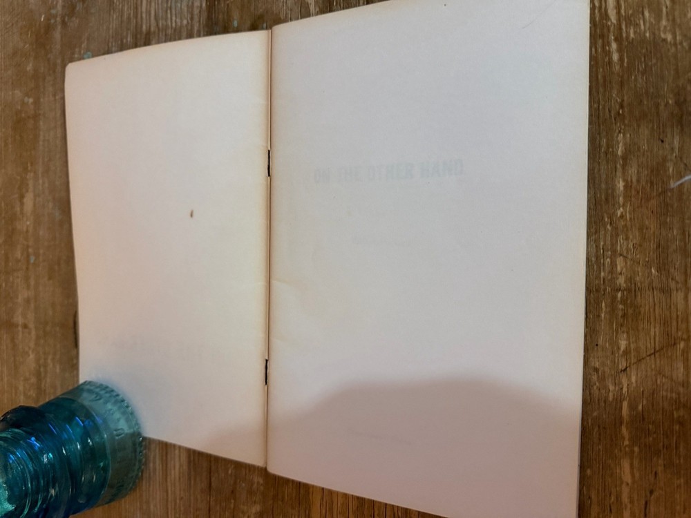 ON THE OTHER HAND by .William Packard