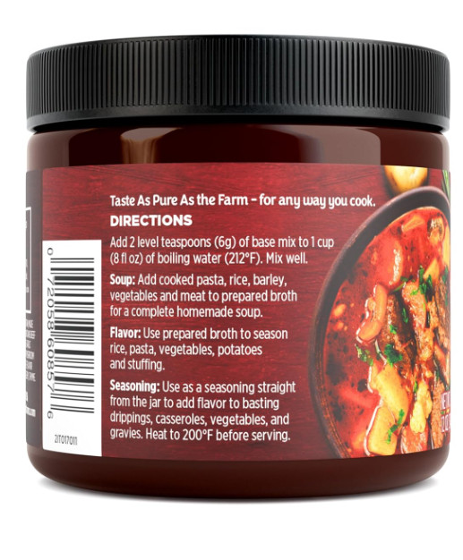 Beef Flavored Broth Base, Granulated Beef Flavored Bouillon, Versatile Usage, Se