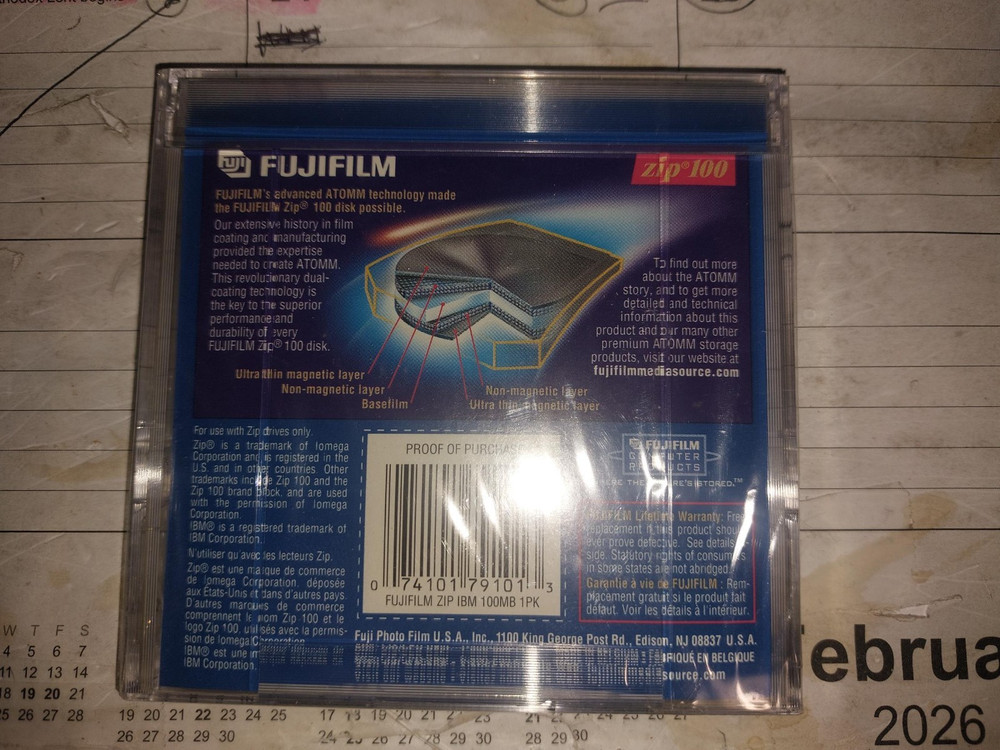 Fujifilm 100MB IBM Formatted Zip Disk NEW