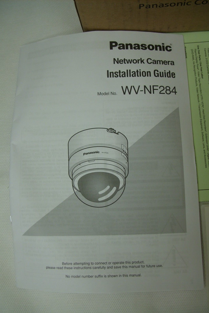 Panasonic WV-NF284 Fixed Dome Network Surveillance Camera - New Open Box