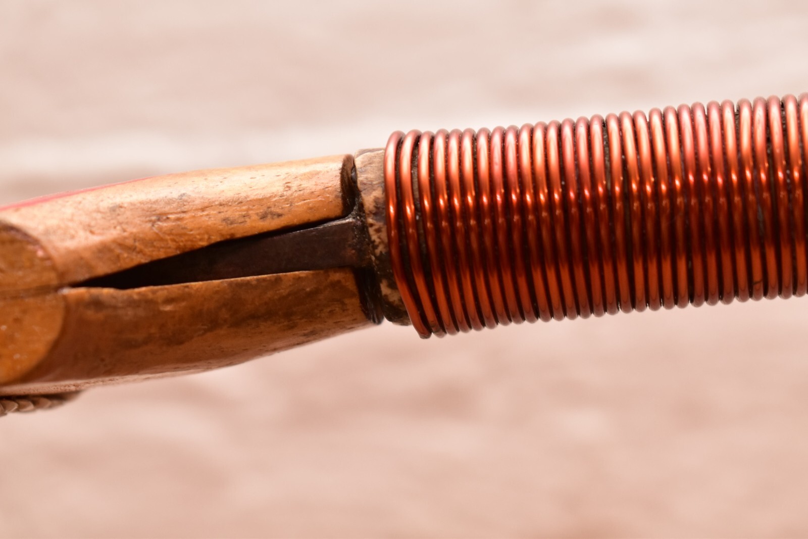 Old South East Asian Mandau Dayak Headhunters Sword Borneo Finely Carved Handle