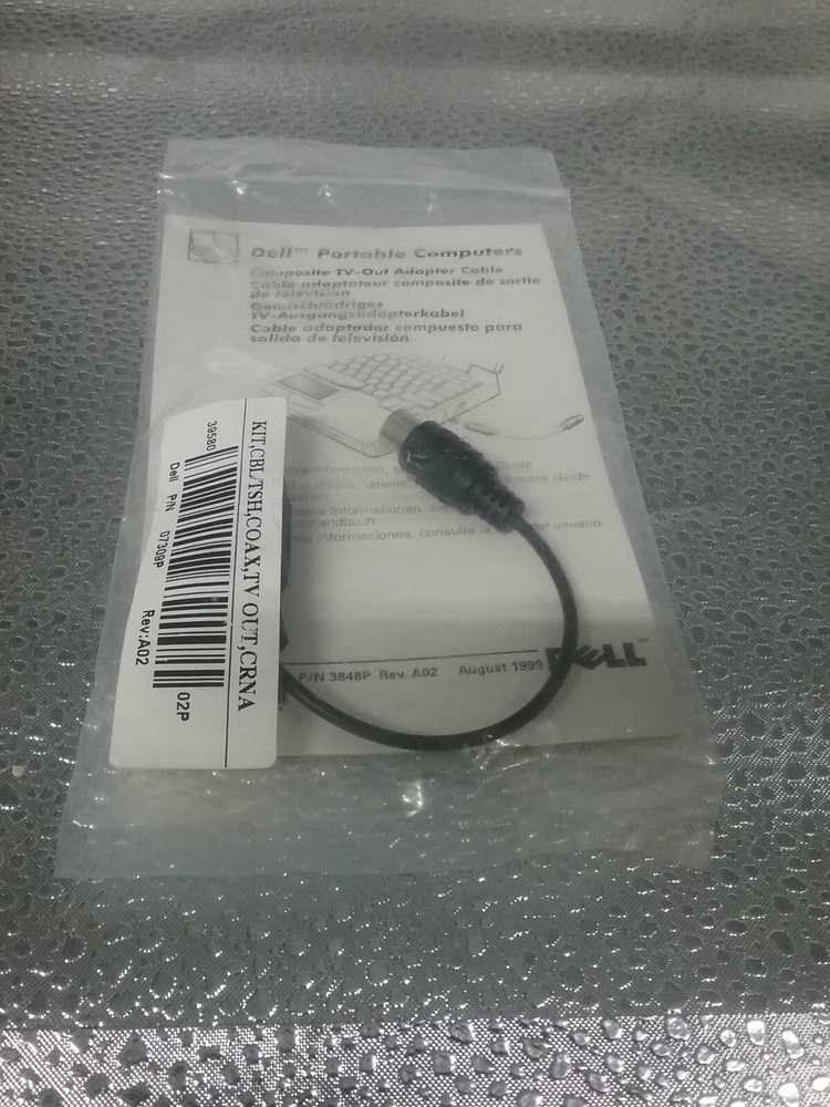 Dell 07309P Composite TV-Out Adapter Cable Nos Oem Cable Computer