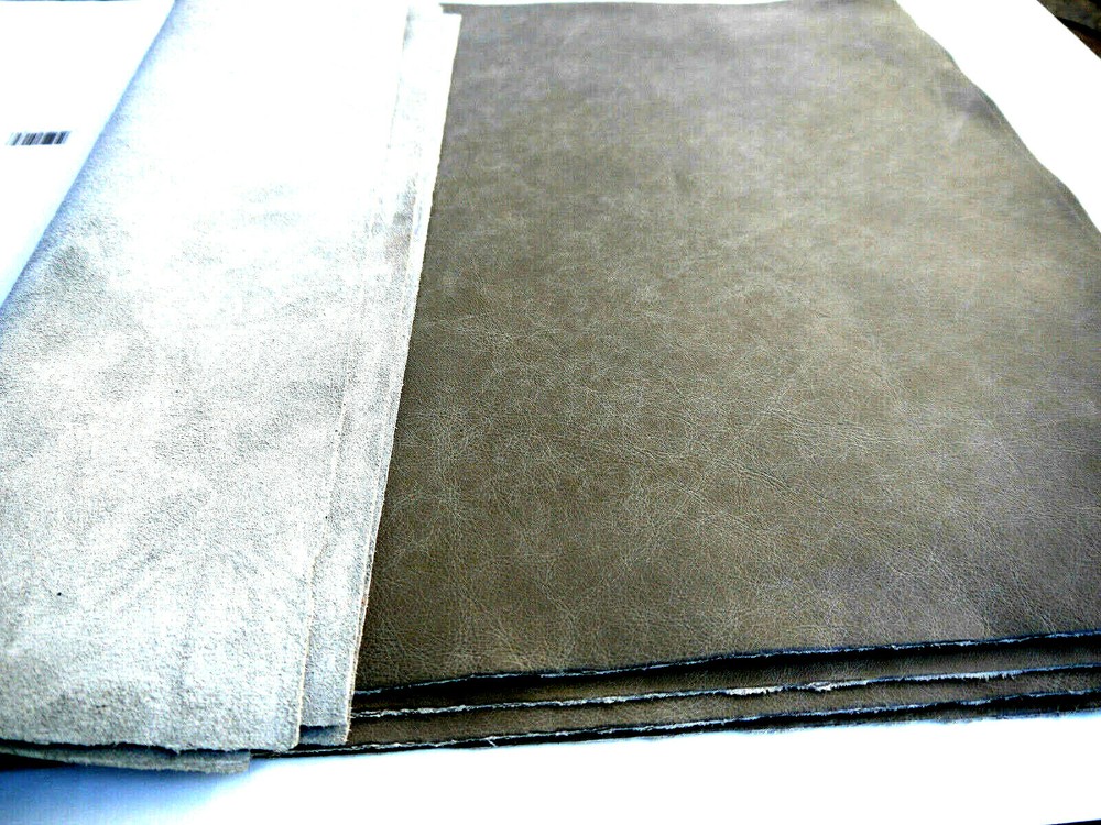 Leather panels 4 Pieces large,LT MossTop Quality 18" x 24"