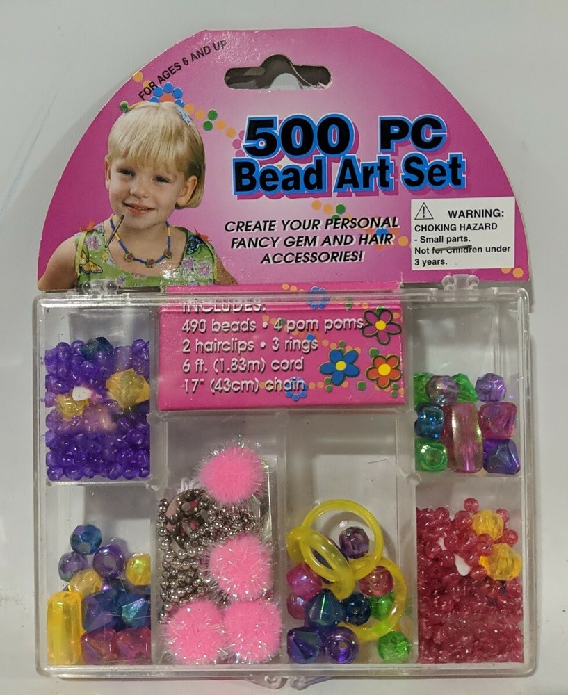 Bead Art Set, 500 Pieces - Sealed!