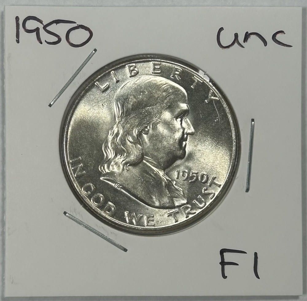 1950 Franklin Half Dollar Coin Uncirculated