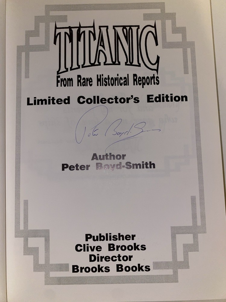 Signed Titanic books archive