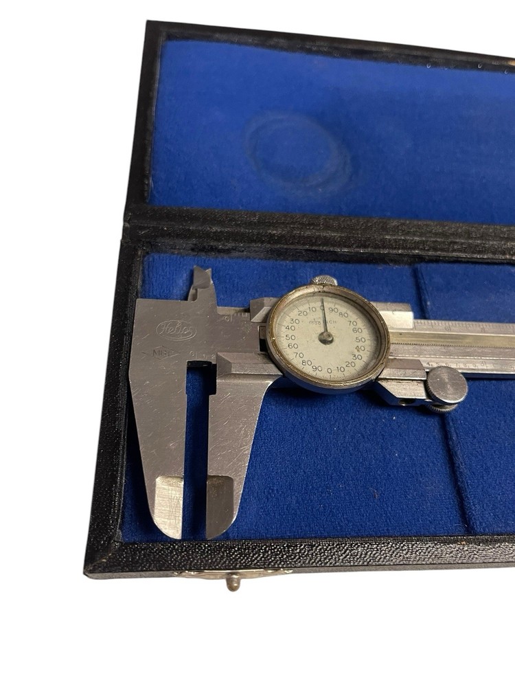Helio Dial Caliper Precision Tool Silver With Case