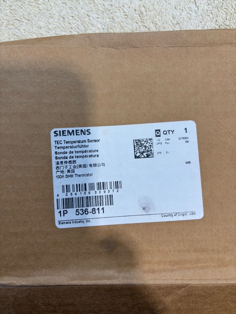 Siemens 536-811 Duct Temperature Sensor 100Kohm