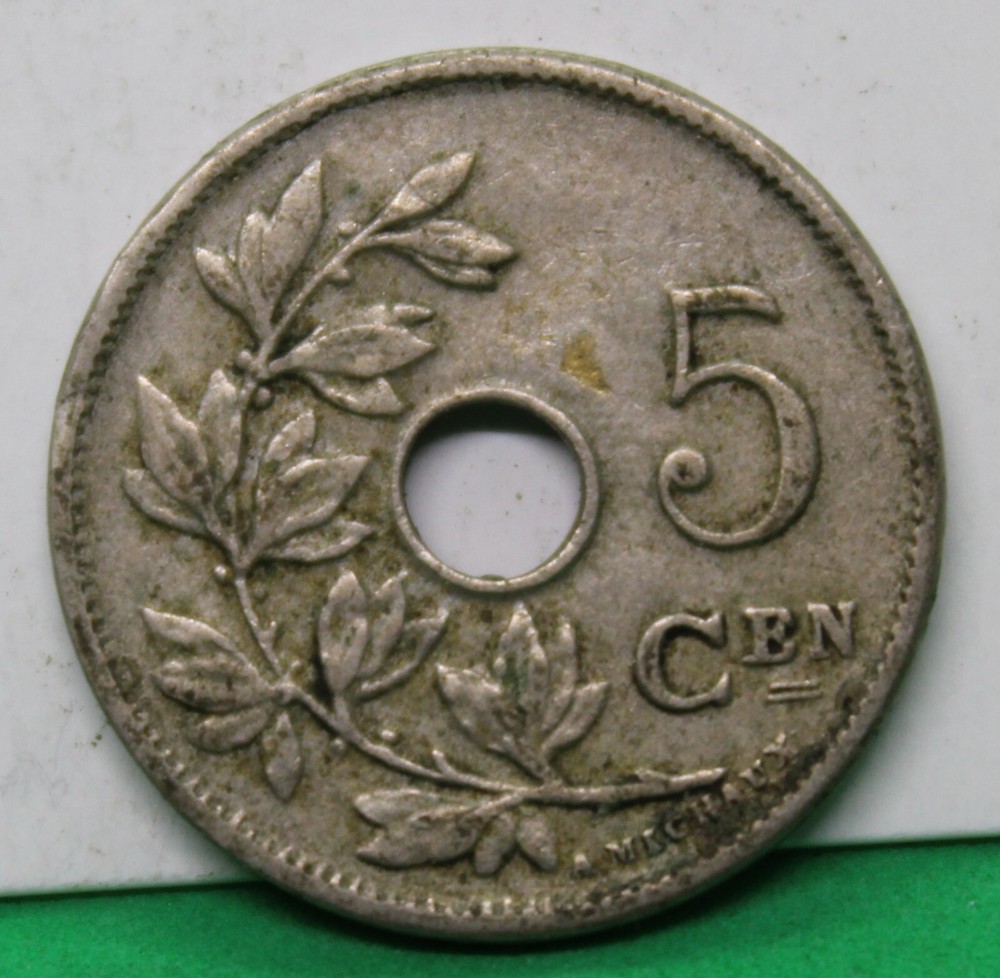 1920 Belgium 5 Centimes Belgie
