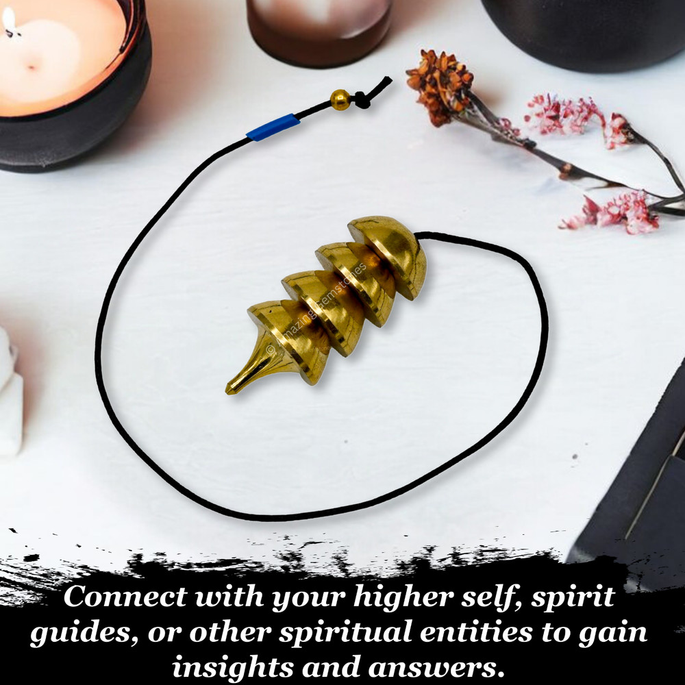 Gold Osiris Steel Copper Pendulum for Divination
