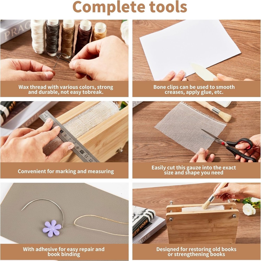 50-Piece Bookbinding Set for Artists - Versatile Tools & Comprehensive Guide