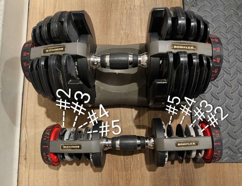 SERIES 1 ONLY - Bowflex and Nautilus 552 Dumbbells Replacement Disc Set