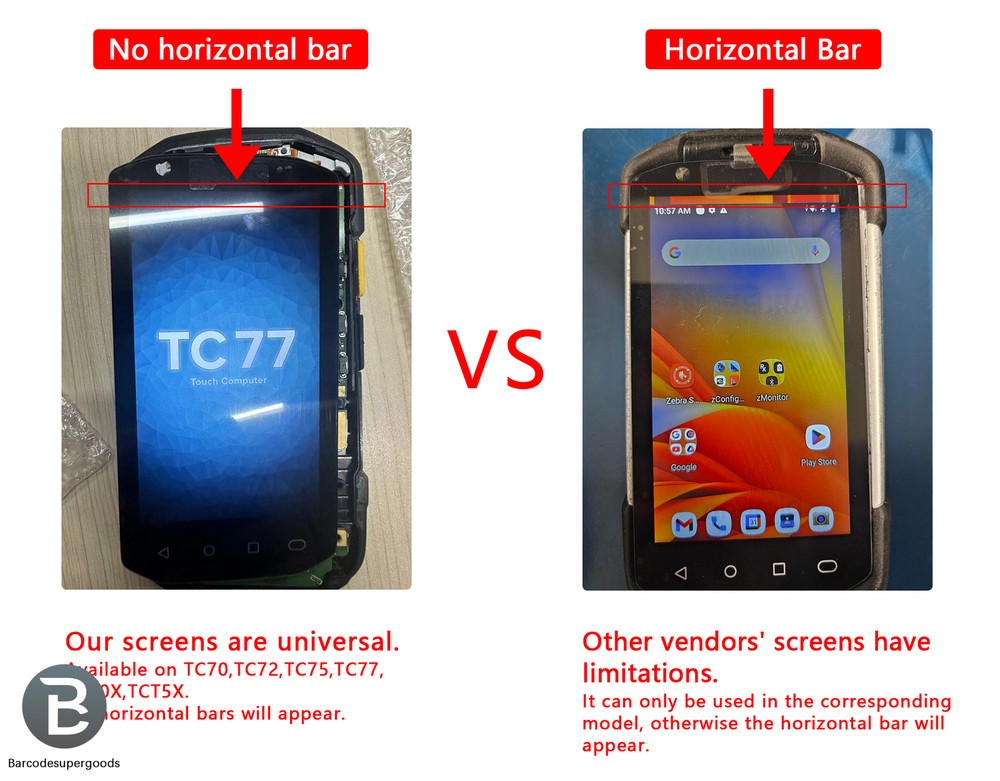 5-Packs TC77 LCD Touch Screen Digitizer for ZEBRA TC77 (Android Version) New