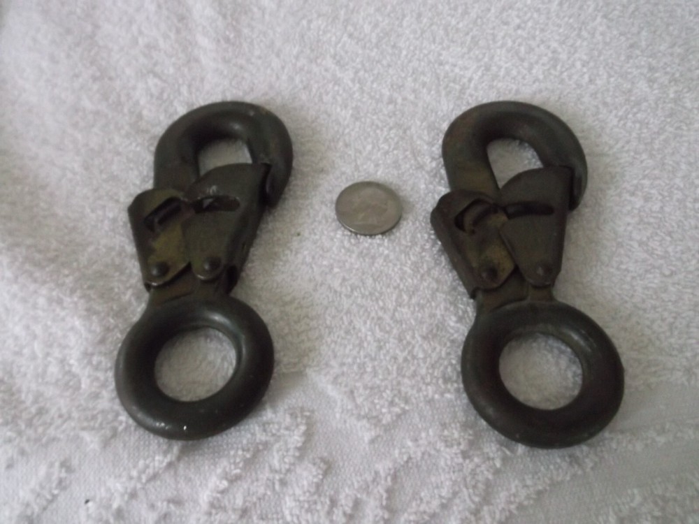 2 VINTAGE KLEIN CABLE SAFETY SNAPS