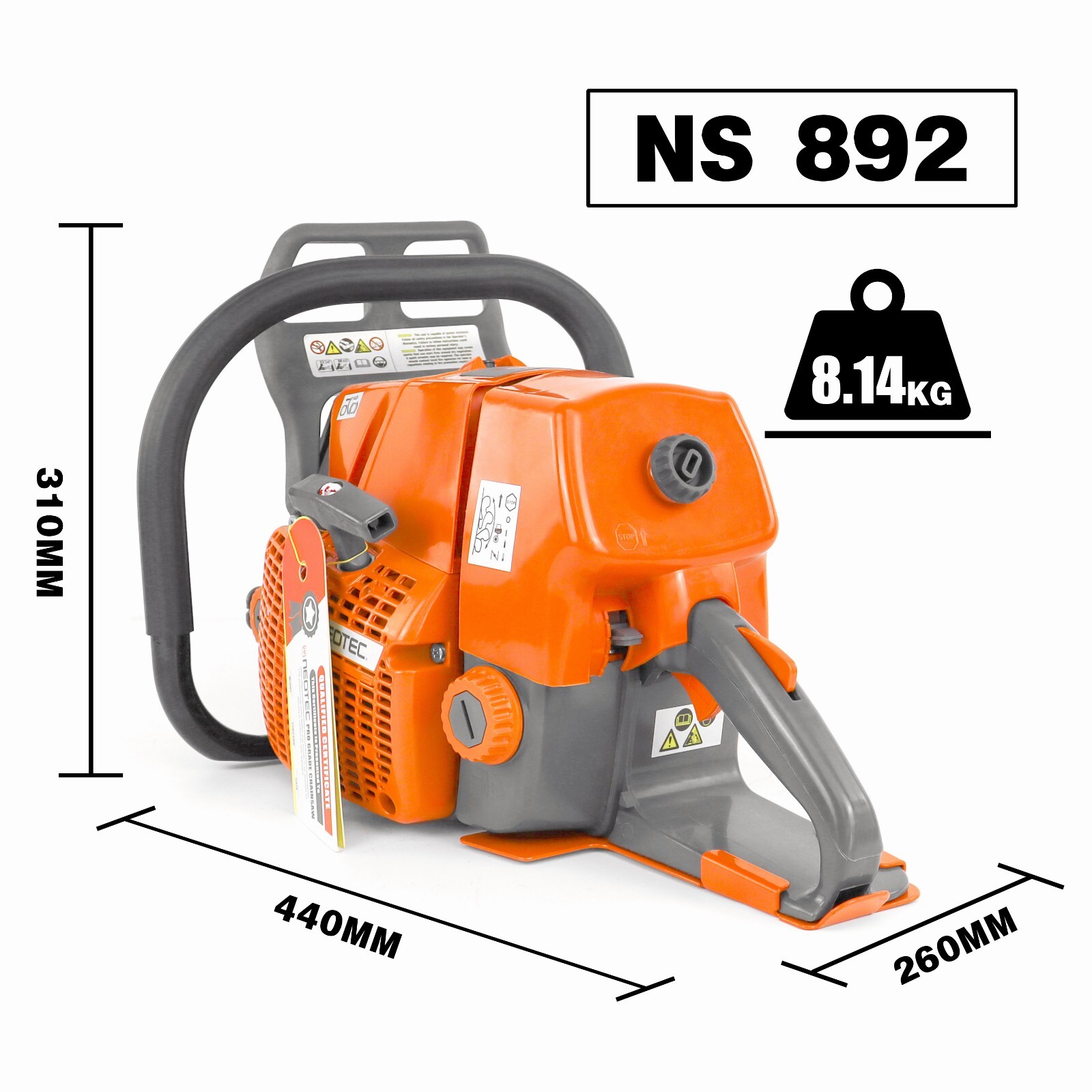 92cc Chainsaw Gas Power Head Compatible with MS660 066 G660 Milling Tree No Bar