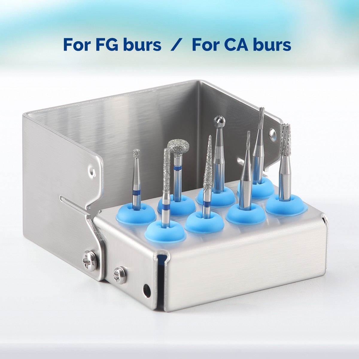 Caja de desinfección de cassette de esterilización de instrumento dental Bur