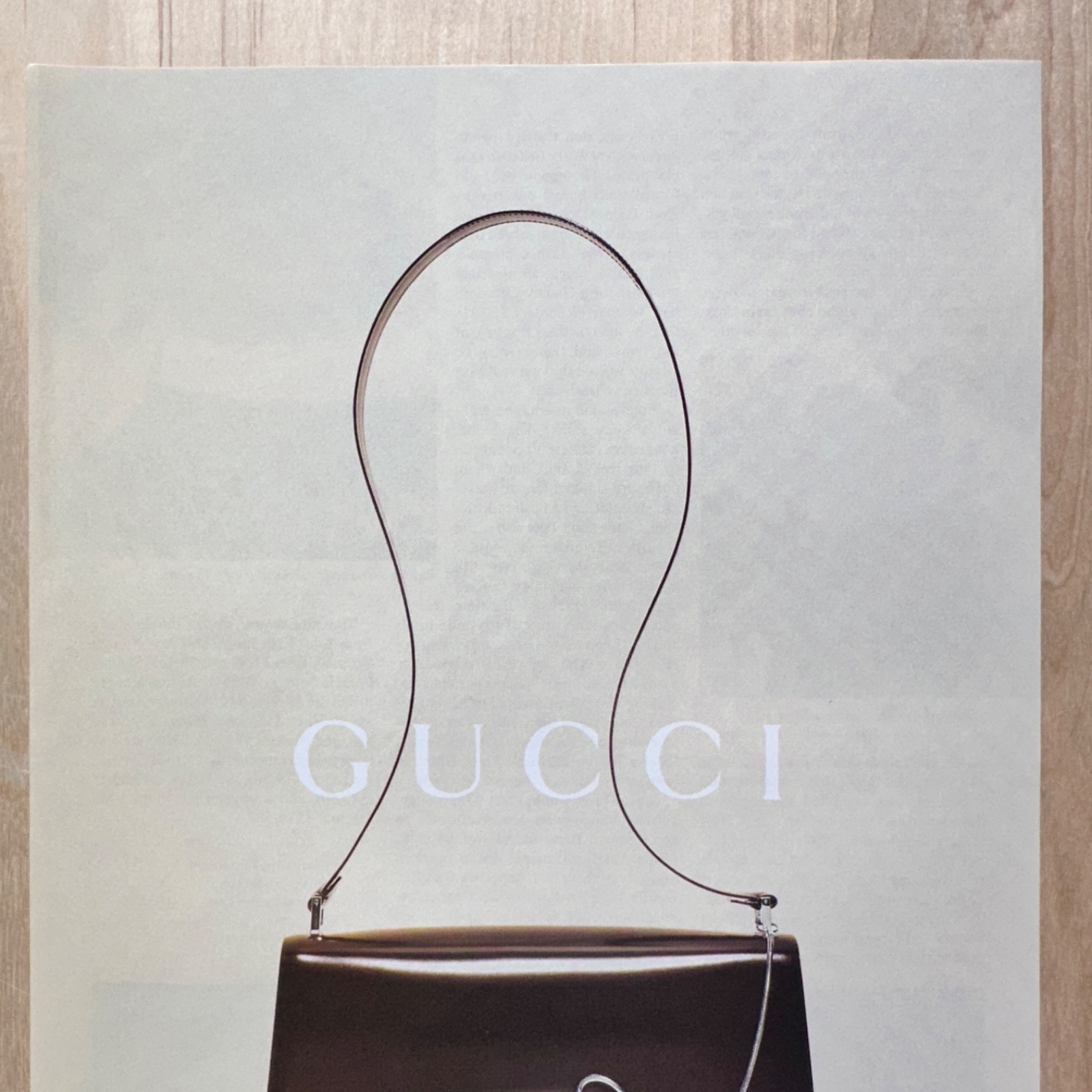 1996 Gucci Patent Leather Handbag Vintage Print Ad Tom Ford Era Advert Art