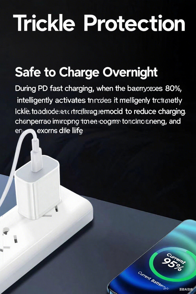 20W USB-C Power Adapter + Free Cable PD Fast Charging iPhone Android Lightweight