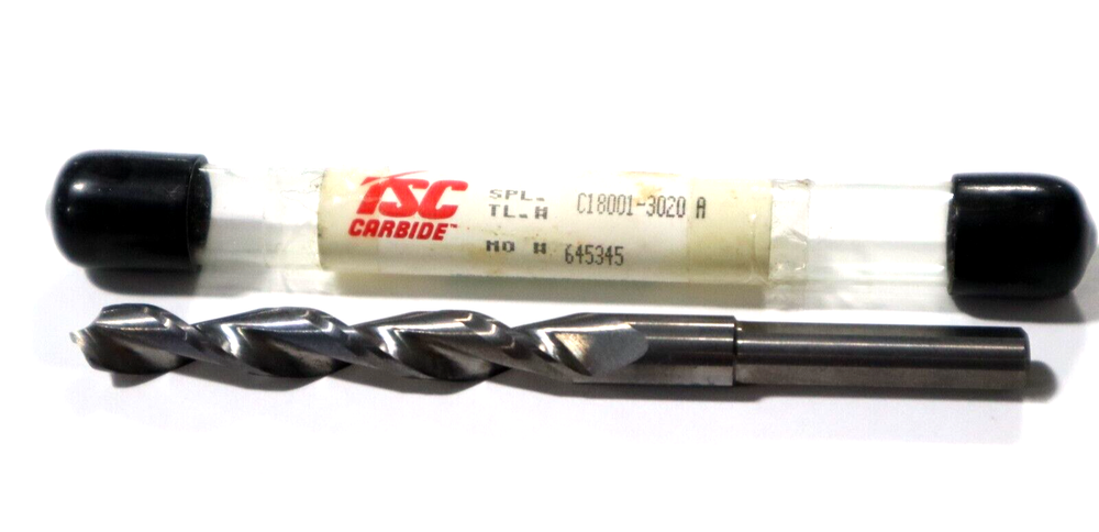 TSC CARBIDE, 7.7 mm SOLID CARBIDE DRILLS, 2 FL, 103.83 mm O.A.L. E281