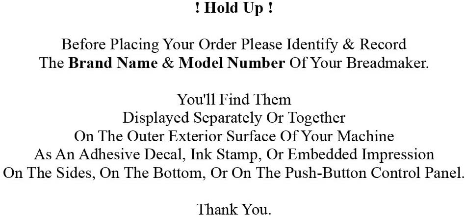 Belt Set for Wolfgang Puck Bread Maker Models BBME025 (New) WPBME025