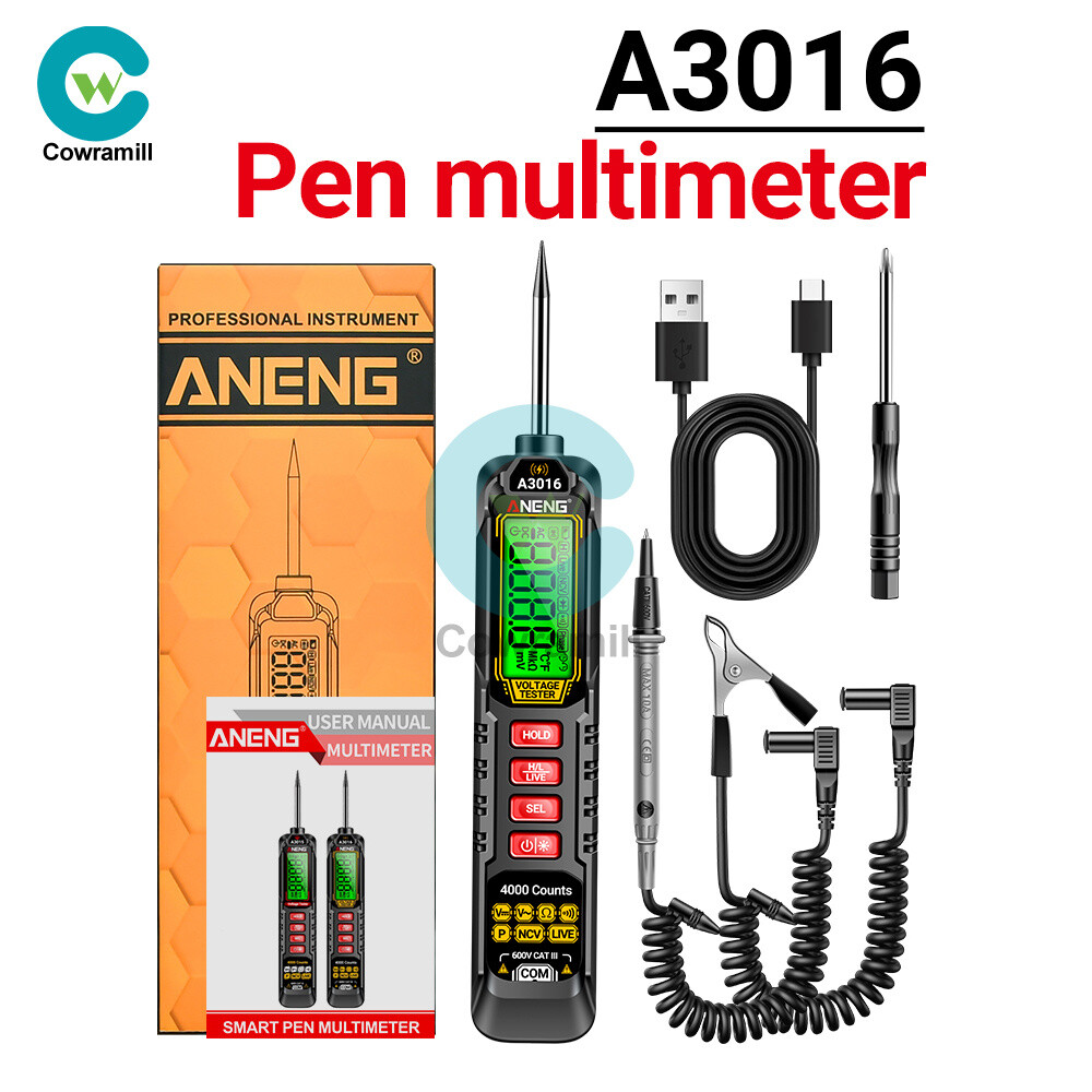 ANENG Digital Multimeter Tester Pen AC DC Ohmmeter Volt Meter NCV Sensing Probe