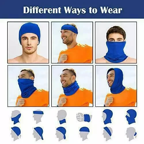 6 PCS Gator Face Mask - Unisex Reusable Cloth Neck Gaiter Face Mask Sleeve sport