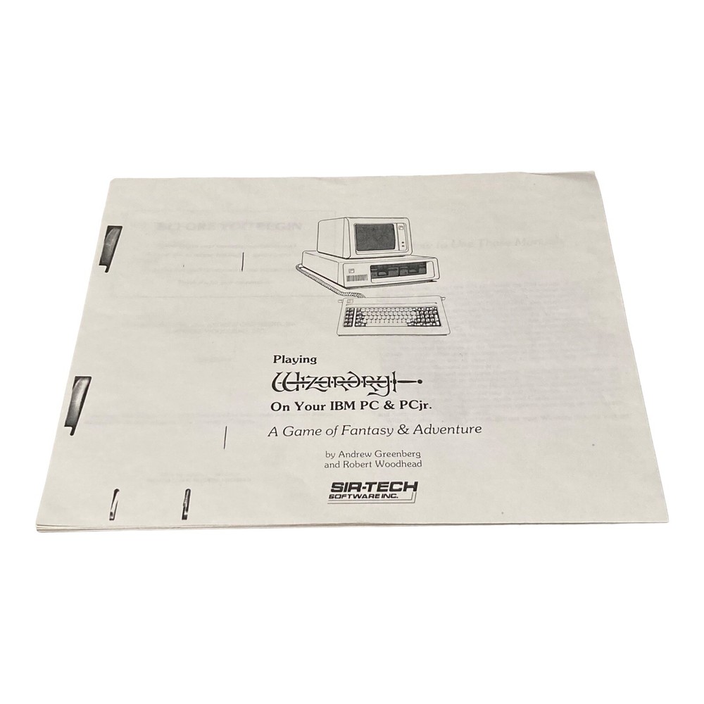 Sir-Tech Computer Game / Wizardry Xeroxed Booklet (IBM PC)
