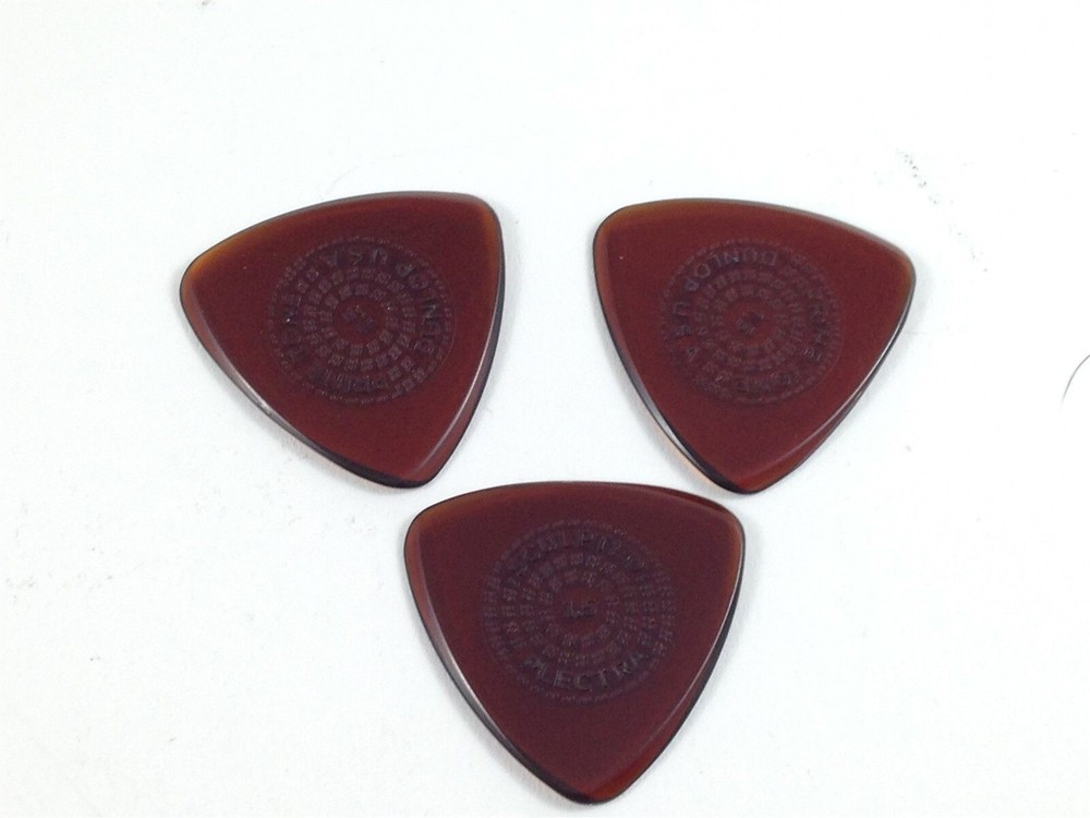 Dunlop Guitar Picks 3 Picks Primetone Small Tri Hand Sculpted Grip 1.5mm