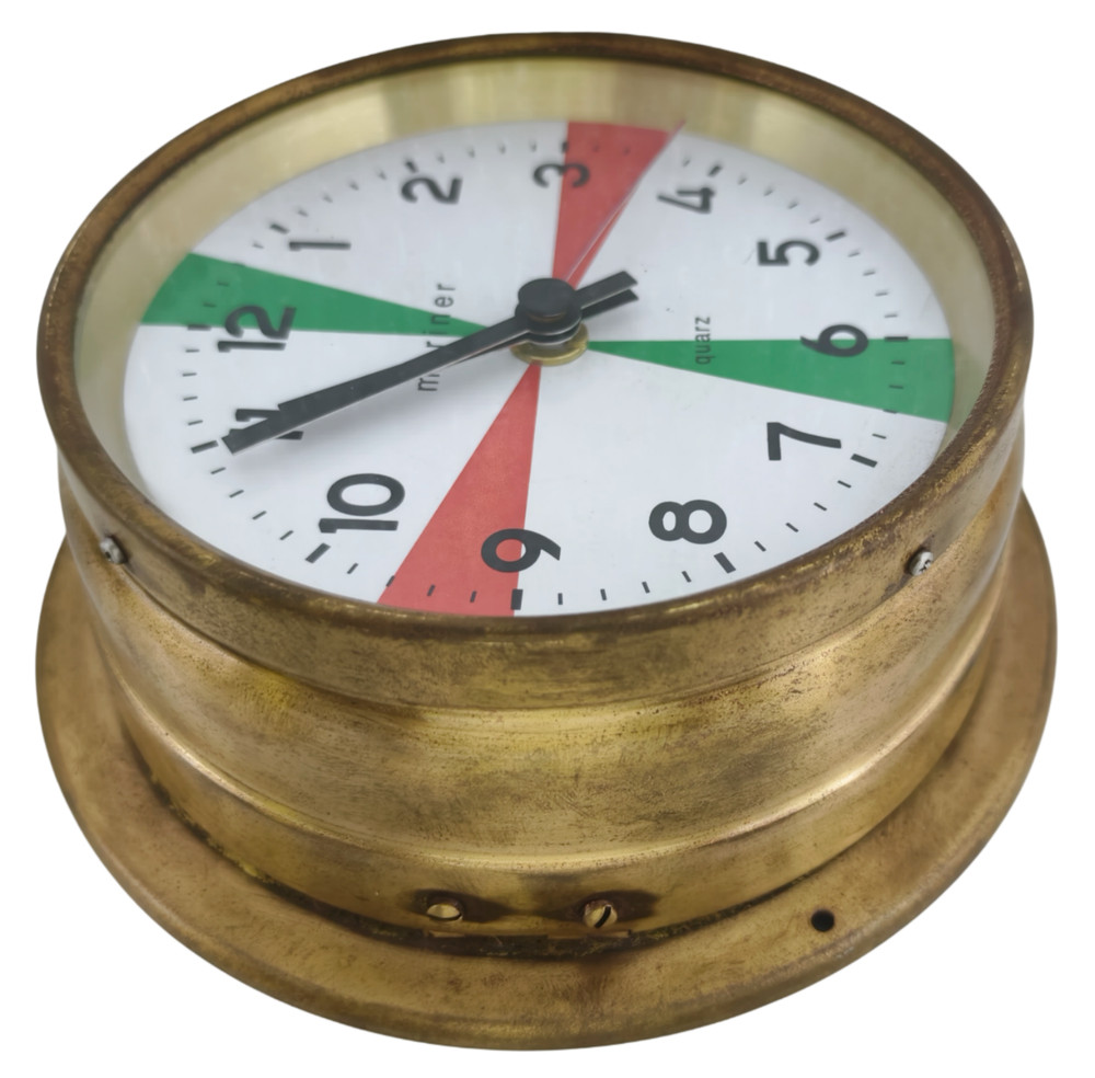 Mariner Royal Maritime Wall Nautical Clock Solid Brass Ship's Captain Quartz