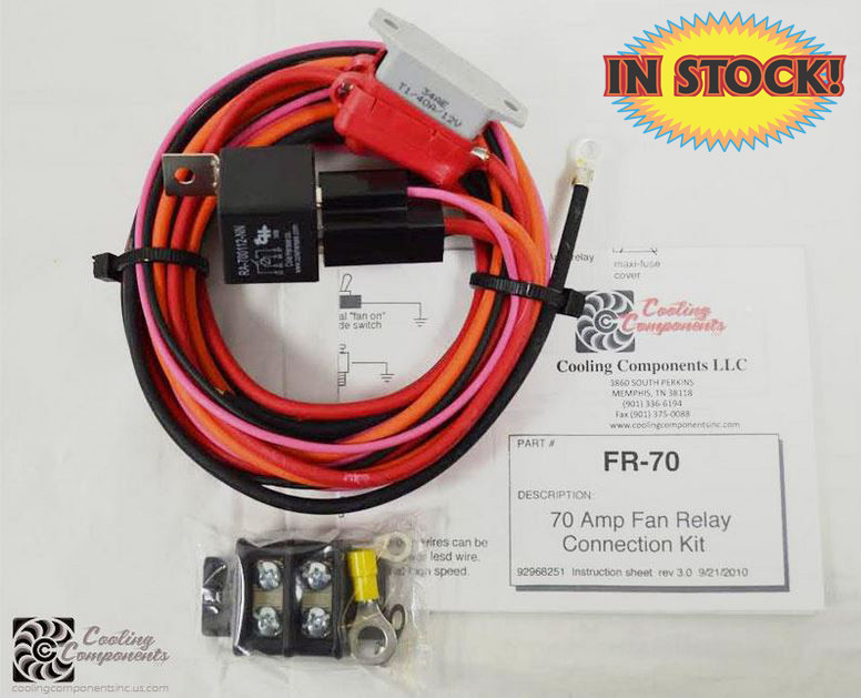 Cooling Components FR-70 - 70 Amp Fan Relay w/ Maxi Fuse & Holder