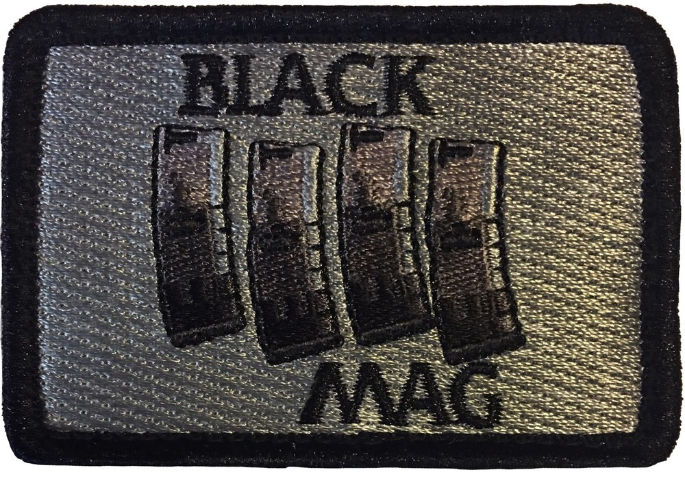 Black Mag - Embroidered Morale Patch with hook and loop backing