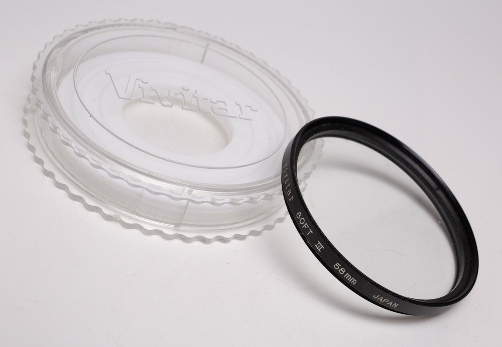 58mm Vivitar Soft III Diffuser Filter Diffusing 3 w/Case - EX!