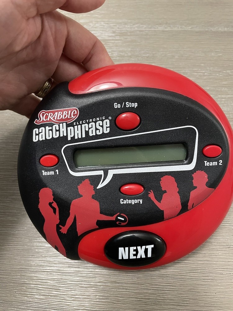 Scrabble Catch Phrase Hasbro Handheld Electronic Party Game 2004 Tested Working