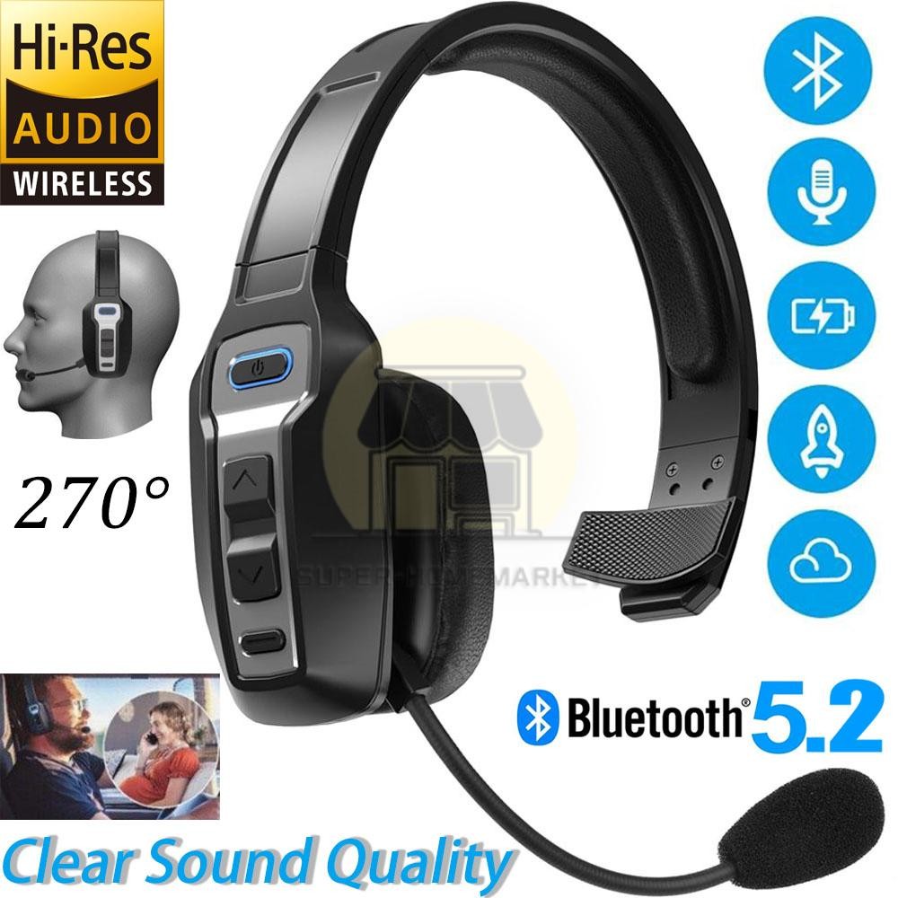 Over-The-Head Wireless Bluetooth Headset w/ Microphone,HD Audio for Office Phone