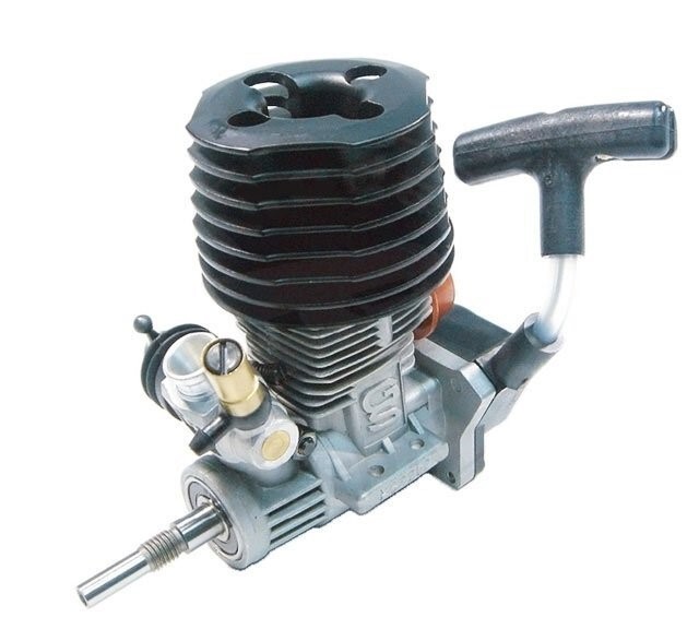 GS Racing R15ST .15 Nitro Engine rear exhaust pull-start