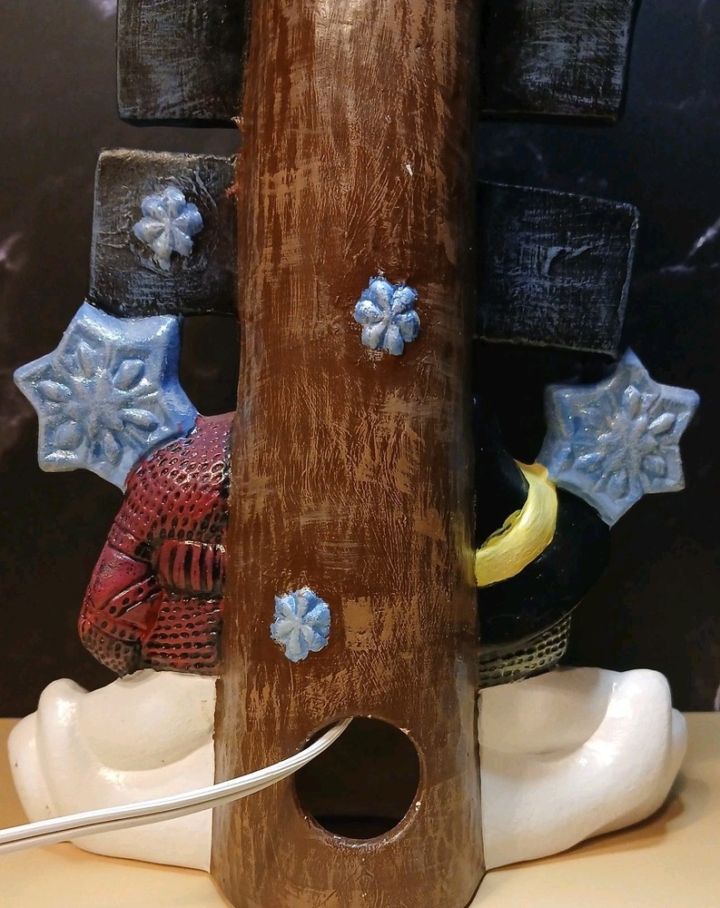 Cold Nose Warm Heart Lighted ceramic Christmas Stack.