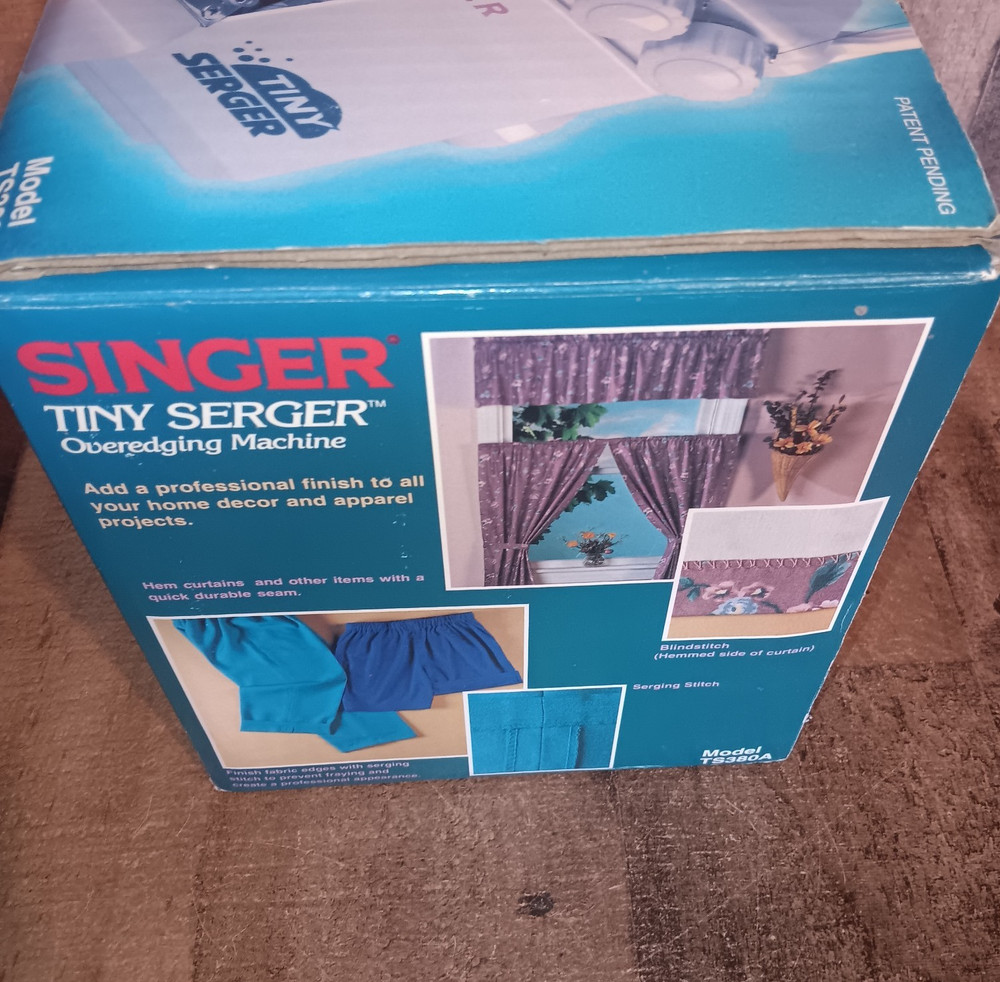 Singer Tiny Serger Overedging Sewing Machine TS380A New Open Box Please Read