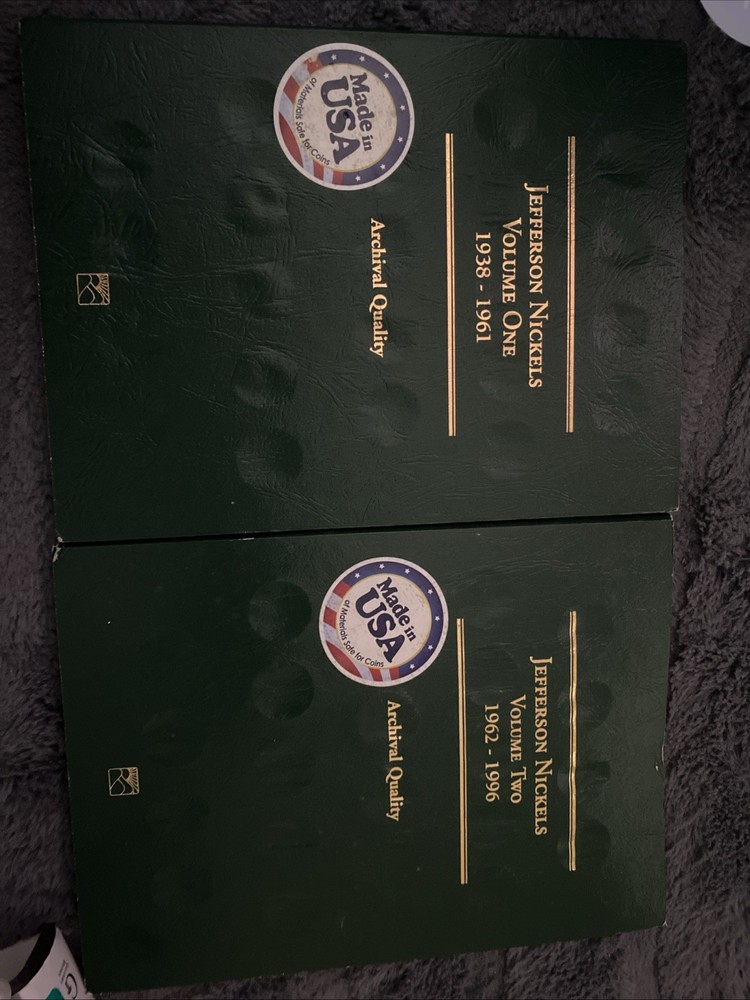 Empty Whitman Coin Folders For Jefferson Nickels, Books 1 And 2