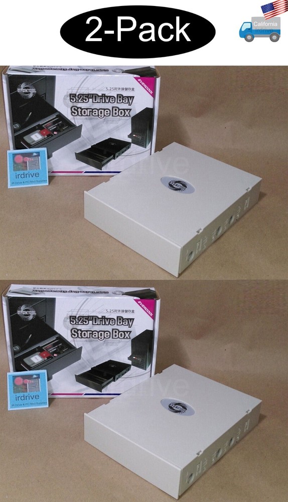 2-pack: Desktop Storage Box Organizer Drawer Optical Drives 5.25Inch Front Panel