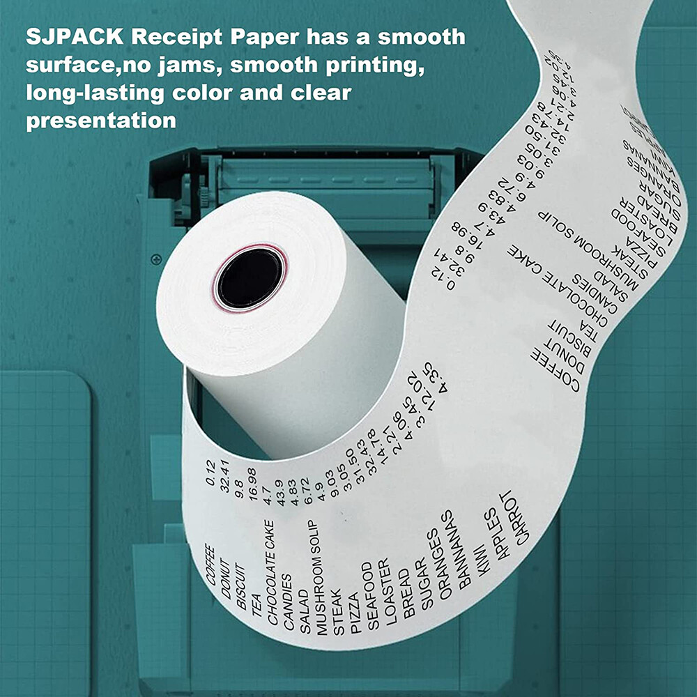 2-1/4" x 50' 85' Thermal Paper Credit Card Cash Register POS Receipt Paper Rolls