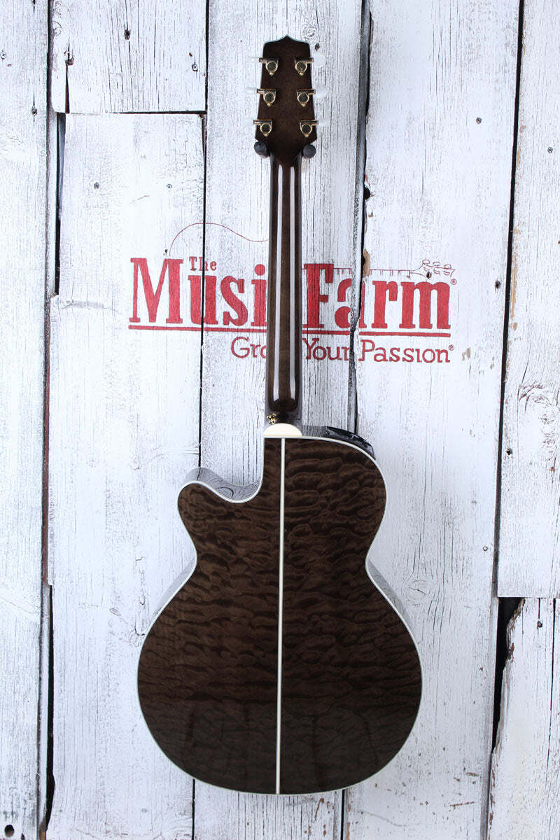 Takamine GN75CE Mini Jumbo Acoustic Electric Guitar Transparent Black Finish